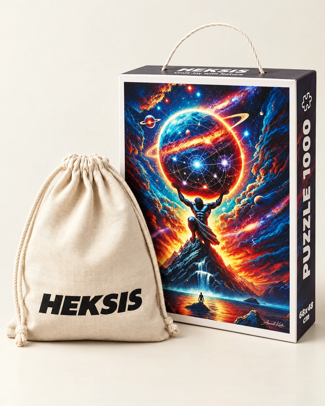 Atlas — Cadeaudoos met papieren handvat en katoenen zak inbegrepen