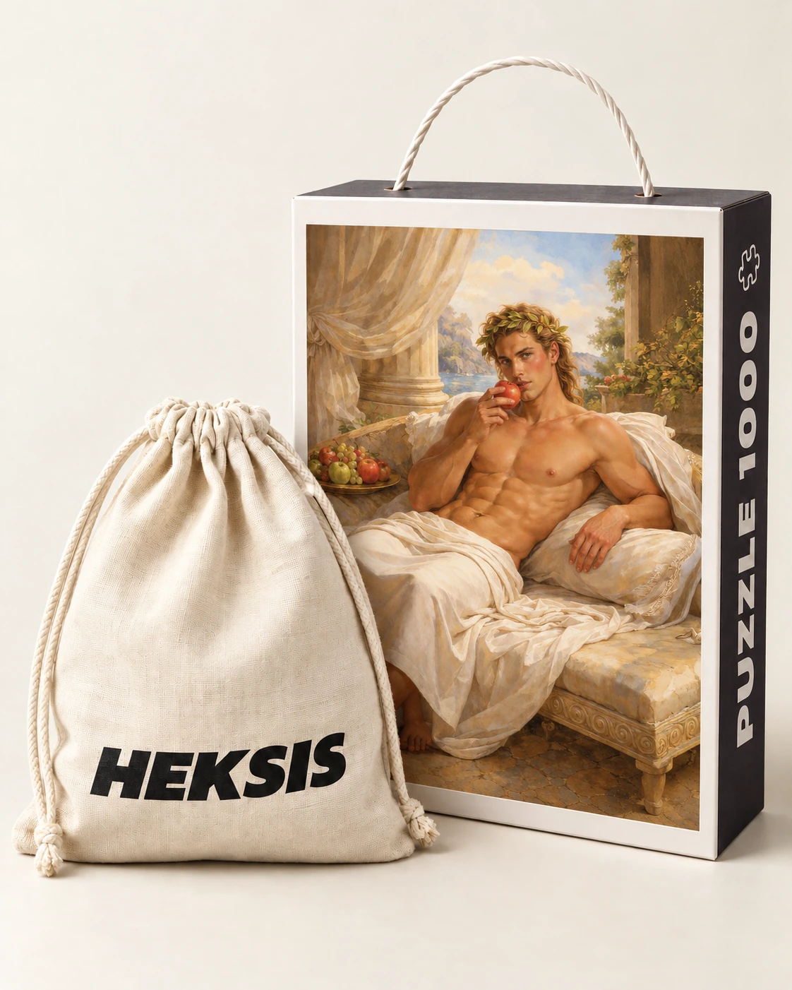 Apollo — Cadeaudoos met papieren handvat en katoenen zak inbegrepen